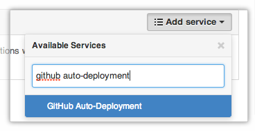 Adding the GitHub Auto-Deployment service